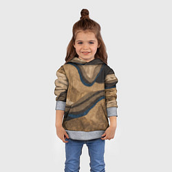 Толстовка-худи детская Песочная абстракция, цвет: 3D-меланж — фото 2