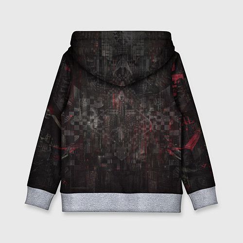 Детская толстовка Беловолосая девушка-киборг / 3D-Меланж – фото 2