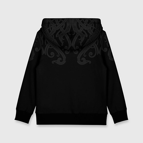 Детская толстовка Велес славянский - бог богатырь / 3D-Черный – фото 2