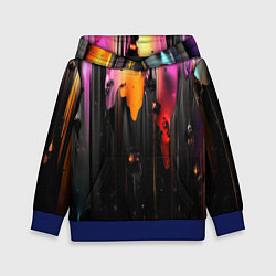 Детская толстовка Разноцветная рельефная краска текстура