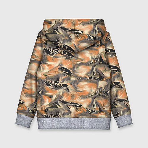 Детская толстовка Абстракция - закрученный узор / 3D-Меланж – фото 2