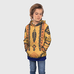 Толстовка-худи детская Прикид индейца, цвет: 3D-синий — фото 2