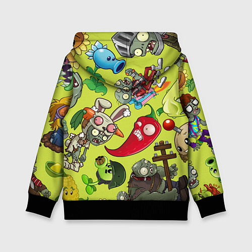Детская толстовка Растения против зомби с героями / 3D-Черный – фото 2