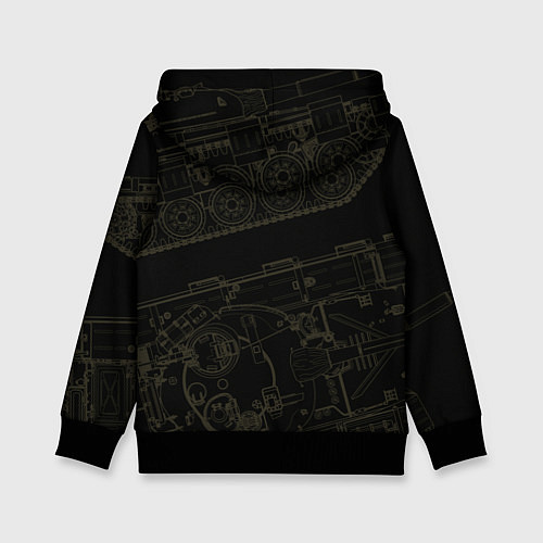 Детская толстовка Т-72 основной боевой танк / 3D-Черный – фото 2