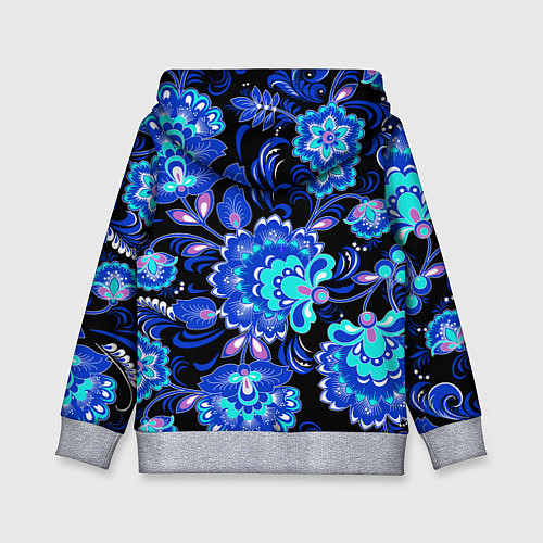 Детская толстовка Хохлома негатив / 3D-Меланж – фото 2