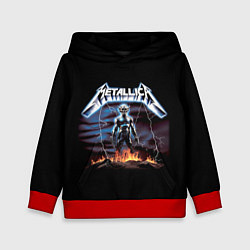 Толстовка-худи детская Metallica - neon fantasy, цвет: 3D-красный