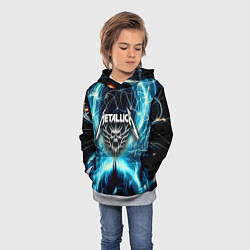 Толстовка-худи детская Neon glow - Metallica, цвет: 3D-меланж — фото 2