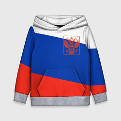 Детская толстовка Россия флаг с гербом