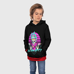 Толстовка-худи детская Рик швифтует, цвет: 3D-красный — фото 2