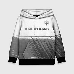 Толстовка-худи детская AEK Athens - white gradient посередине, цвет: 3D-черный