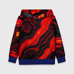 Толстовка-худи детская Срез магматической породы, цвет: 3D-синий