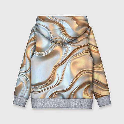 Детская толстовка Жидкое белое золото / 3D-Меланж – фото 2