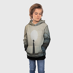 Толстовка-худи детская Минималистичный сюрреализм, цвет: 3D-черный — фото 2