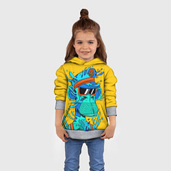 Толстовка-худи детская NFT water ape, цвет: 3D-меланж — фото 2