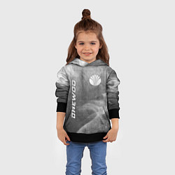 Толстовка-худи детская Daewoo - grey gradient вертикально, цвет: 3D-черный — фото 2