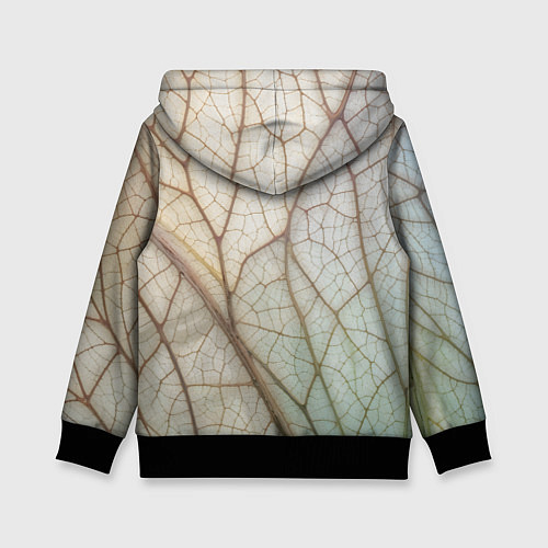 Детская толстовка Прожилки листика / 3D-Черный – фото 2