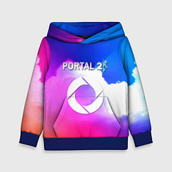 Толстовка-худи детская Portal закат, цвет: 3D-синий