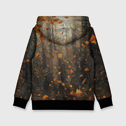 Детская толстовка Довольный лис в лесной чаще / 3D-Черный – фото 2