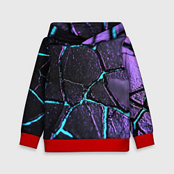 Детская толстовка Фиолетовые плиты с голубым свечением