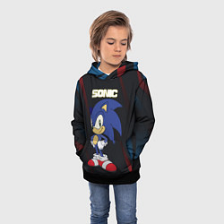 Толстовка-худи детская Sonic, цвет: 3D-черный — фото 2