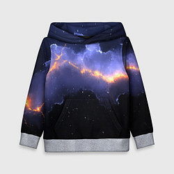 Детская толстовка Молния в фиолетовом небе текстура