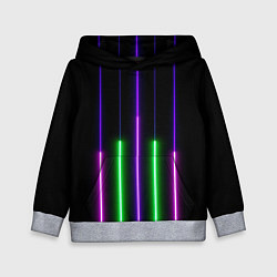 Толстовка-худи детская Color Purple green pink, цвет: 3D-меланж