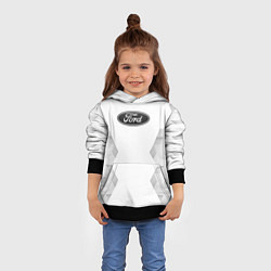 Толстовка-худи детская Ford white poly, цвет: 3D-черный — фото 2