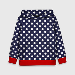 Детская толстовка Синий в белый горошек