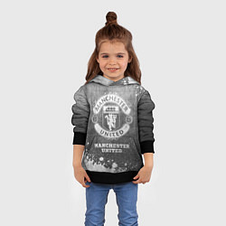 Толстовка-худи детская Manchester United - grey gradient, цвет: 3D-черный — фото 2