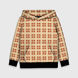 Детская толстовка Светлый коричневый простая клетка