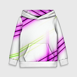 Детская толстовка Green white pink line