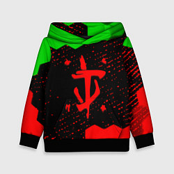Толстовка-худи детская Doom лого соты текстура, цвет: 3D-черный