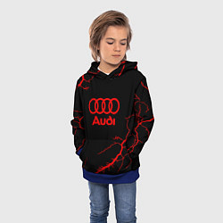 Толстовка-худи детская Audi storm, цвет: 3D-синий — фото 2