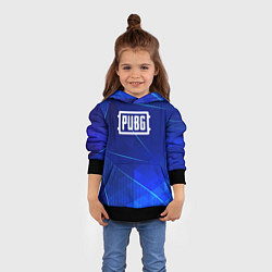 Толстовка-худи детская PUBG blue poly, цвет: 3D-черный — фото 2