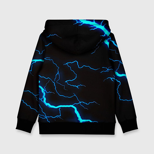 Детская толстовка Doom молнии неоновые / 3D-Черный – фото 2