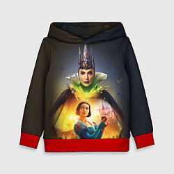 Толстовка-худи детская Белоснежка и Мачеха, цвет: 3D-красный