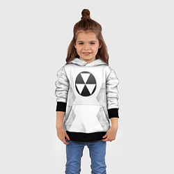 Толстовка-худи детская Fallout white poly, цвет: 3D-черный — фото 2