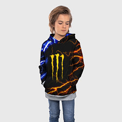 Толстовка-худи детская Monster energy storm, цвет: 3D-меланж — фото 2