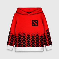Толстовка-худи детская Dota игровой паттерн, цвет: 3D-белый
