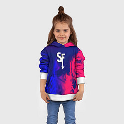 Толстовка-худи детская Sally face neon flame, цвет: 3D-белый — фото 2