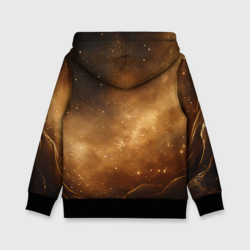 Детская толстовка Песочный фон со звездами / 3D-Черный – фото 2