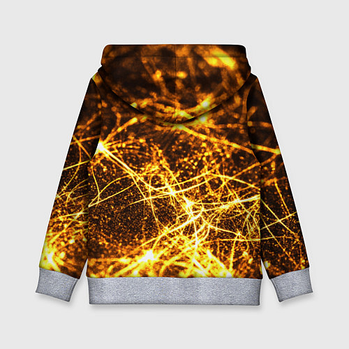 Детская толстовка Текстура золотые нити / 3D-Меланж – фото 2