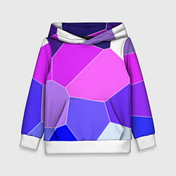 Детская толстовка Сине-розовый крупные фрагменты