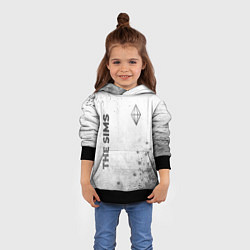 Толстовка-худи детская The Sims - white gradient вертикально, цвет: 3D-черный — фото 2