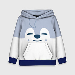 Толстовка-худи детская Wolf Chan skzoo, цвет: 3D-синий