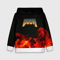 Детская толстовка Doom огненная текстура