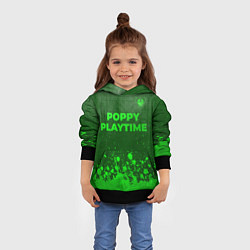 Толстовка-худи детская Poppy Playtime - green gradient посередине, цвет: 3D-черный — фото 2