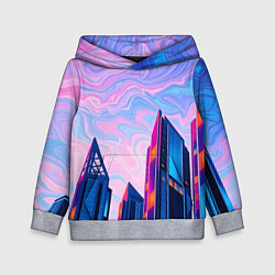 Детская толстовка Абстракция с небоскребами