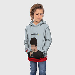 Толстовка-худи детская Ross - im fine, цвет: 3D-красный — фото 2