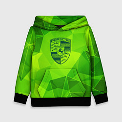Толстовка-худи детская Porsche green poly, цвет: 3D-черный
